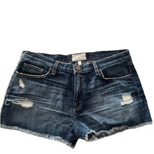 Current Elliot Low Rise Women’s Jean Shorts Distressed Denim 31 NWOT Zip Fly Y2K